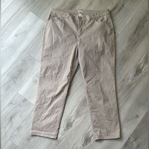 Terra & Sky Straight Leg Tan Jeans Size 18W